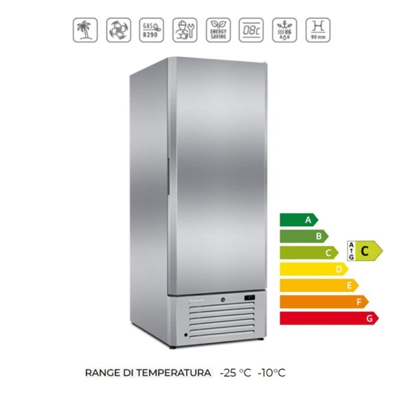 STARK NVX - Armadio congelatore ventilato ad alta efficienza energetica in classe climatica 5, "Super isolato" per gelato.
