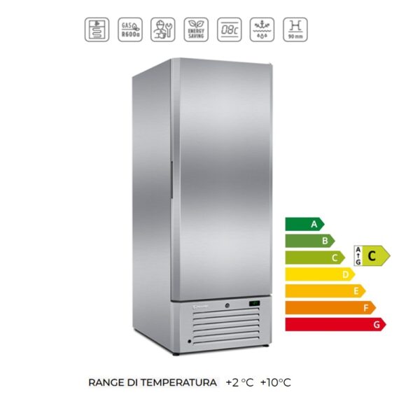 STARK PX - Armadio a refrigerazione ventilata "super isolato"  in acciaio Inox ad alta efficienza energetica (Temp. +2°C +10°C)