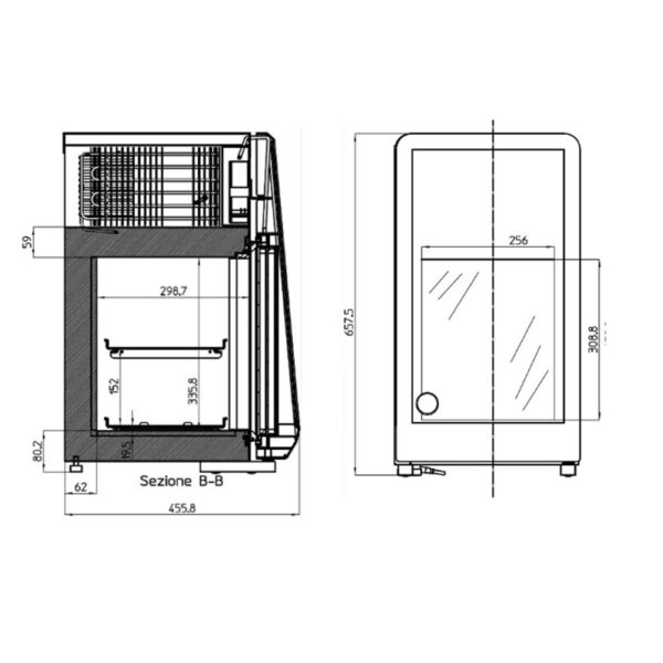 EXCITE WHITE Mini frigo vetrina congelatore per gelati e surgelati - immagine 2
