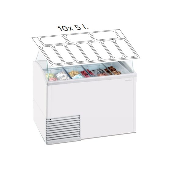 SLANT 510 ICE - Vetrina espositiva per gelato mantecato - immagine 2