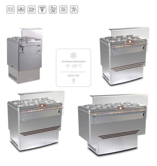 DOLCE VITA LUXE  4| 6| 8| 10 - Conservatore per gelato mantecato e granite