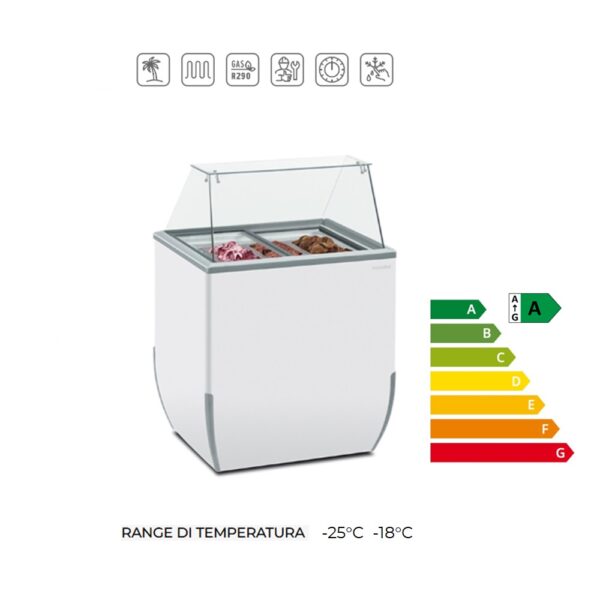 BRIO - Vetrina espositiva per gelato mantecato