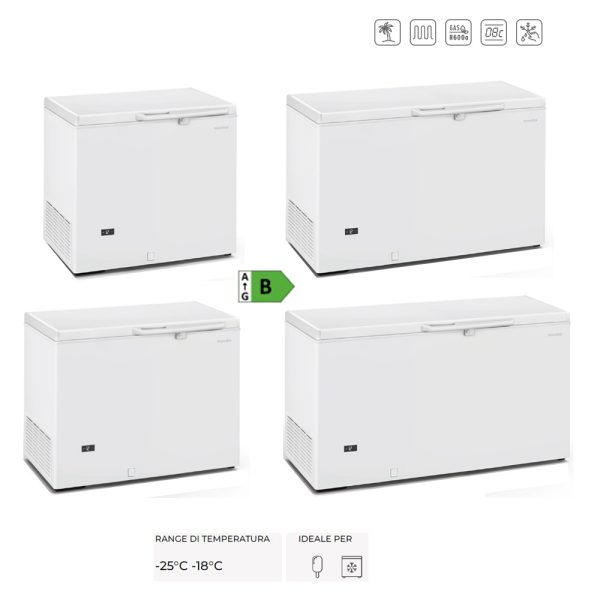 MAEL 220-300-400-500  Congelatore a pozzetto con coperchio cieco