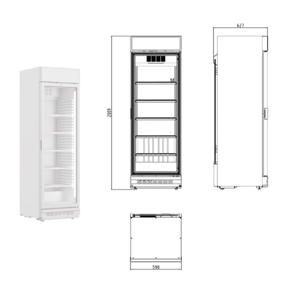FIZZ - Espositore verticale ventilato temperatura positiva - immagine 2