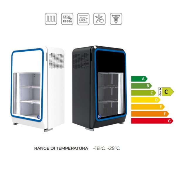 SUPER EXCITE  Mini frigo vetrina congelatore per gelati e surgelati