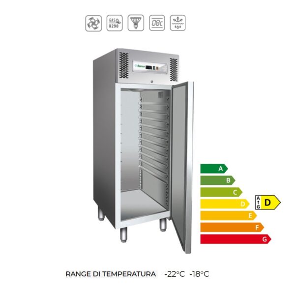 G-PA800BT- Armadio congelatore ventilato pasticceria in acciaio INOX (Temp. -24°C  -18°C)
