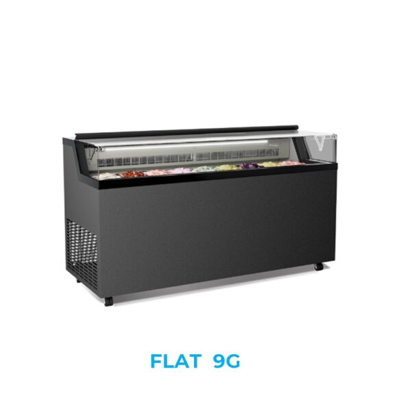 FLAT 6G 7G 9G - Vetrina espositore per gelato mantecato, su stecco e pasticceria - immagine 5