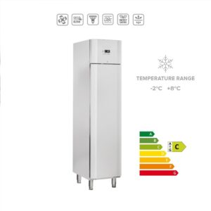 QR3 - Armadio refrigerato ventilato SLIM in acciao INOX (temperatura -2°C +8°C)