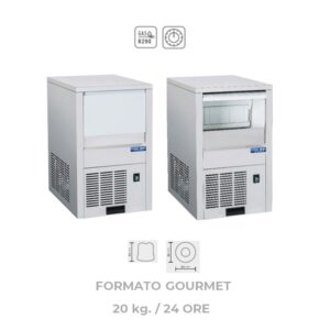 FABBRICATORE DI GHIACCIO a cubetto pieno - ICM 20 ( 20 kG. IN 24 ORE)