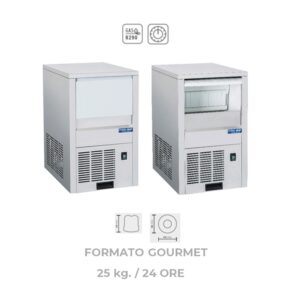 FABBRICATORE DI GHIACCIO a cubetto pieno - ICM 25 ( 25 kG. IN 24 ORE)