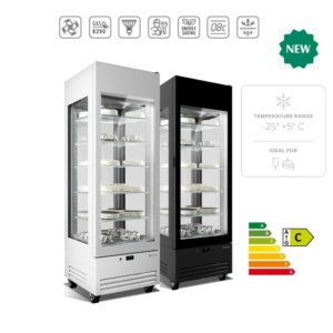 Vetrina espositiva VENERE 4 View NV - ventilata ad alta efficienza energetica 4 lati vetrati Pasticceria Gelateria ( -25°C + 5°C )
