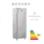 QR4 - Armadio refrigerato ventilato in acciao INOX 400 Lt. (temperatura -2°C +8°C)