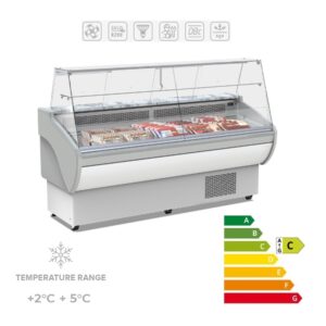 JAKOB 100 -150 -200 - Banco frigorifero espositore ventilato (temp. +2°C +5°C)