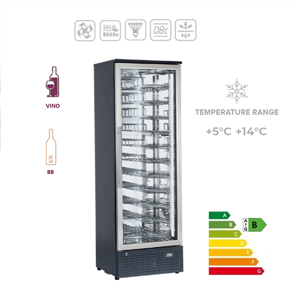 CW 380ZX - Cantinetta refrigerata ventilata 293 Lt. ( Temperatura +5°C + 14°C )