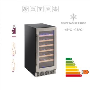 CW 40 - Cantinetta refrigerata ventilata 100 Lt. da incasso ( Temperatura +5°C + 18°C )