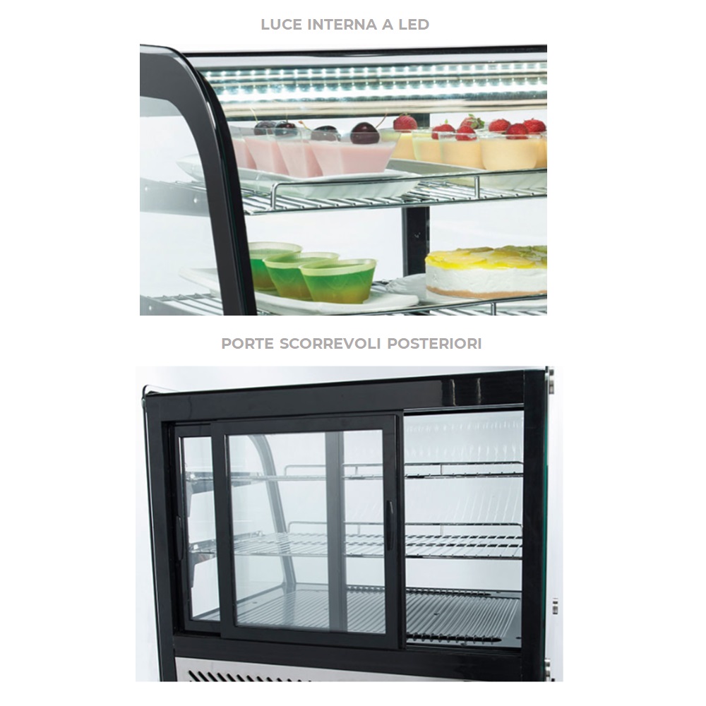 RC 100 B&W - Vetrinetta refrigerata ventilata da banco (range temperatura +1°C + 10°C) - immagine 2