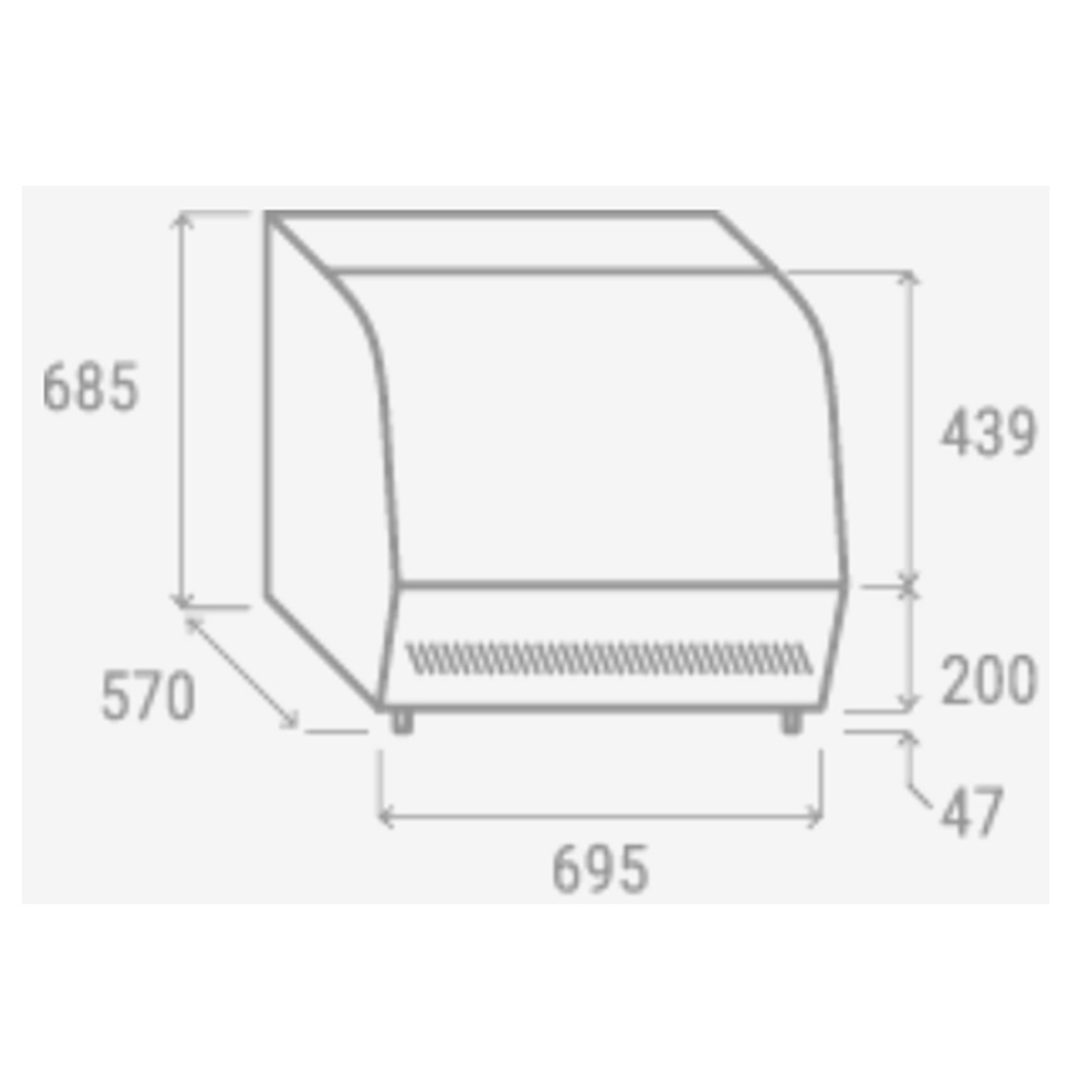 RC 120 - Vetrinetta refrigerata ventilata da banco 120 LT. (range temperatura -1°C + 7°C) - immagine 3