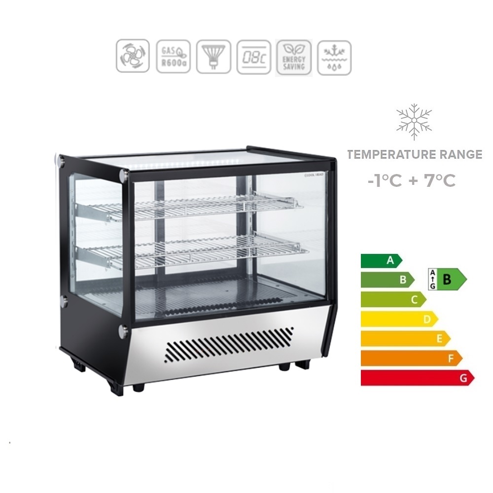 RC 120 SQ - Vetrinetta refrigerata ventilata da banco 120 LT. (range temperatura -1°C +7°C)