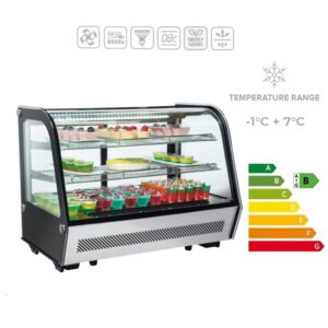 RC 160 - Vetrinetta refrigerata ventilata da banco 160 LT. (range temperatura +1°C + 10°C)