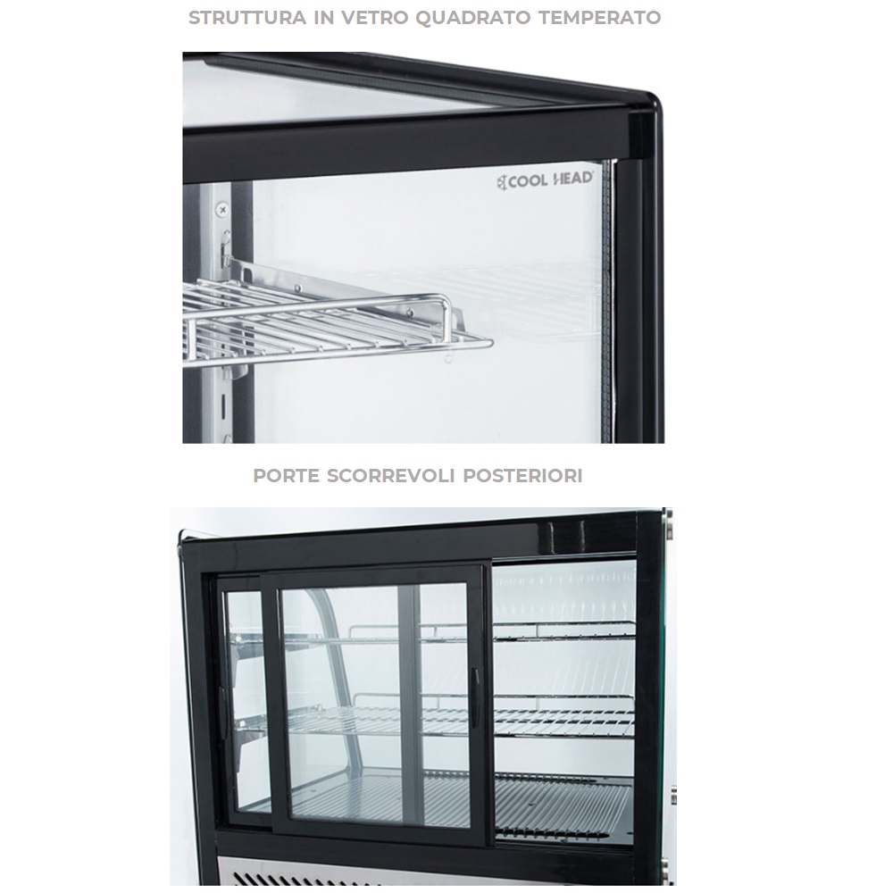 RC 160 SQ - Vetrinetta refrigerata ventilata da banco 160 LT. (range temperatura +1°C +10°C) - immagine 2