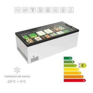 OASI AW 150-200-250 - Isola vetrata negativa/positiva con vetri piani scorrevoli (temp. -25°C +5°C)